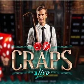 Official Live Casino logo: Live Craps by Evolution at Fatpirate Casino